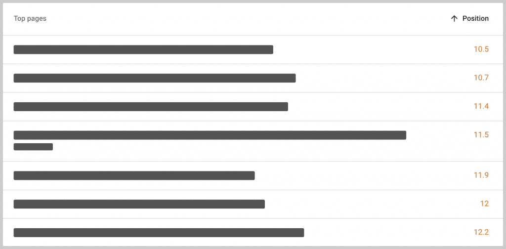 screenshot of Google Search Console