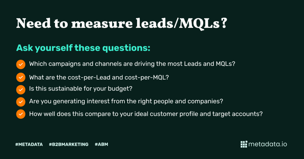 how to measure leads/mqls