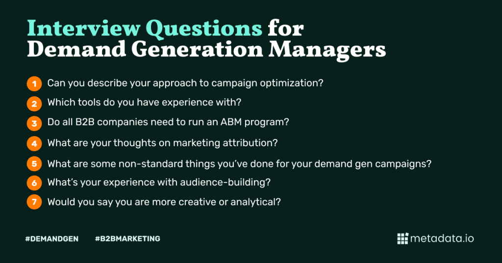 demand generation manager interview questions