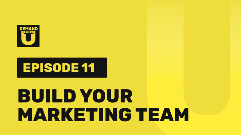 building a modern marketing team