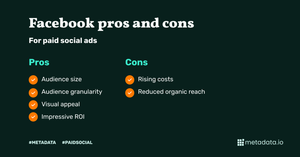 facebook pros and cons for paid social media