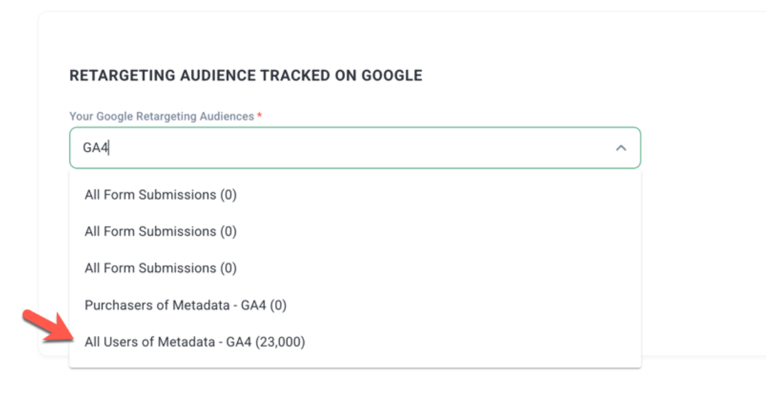 AUDIENCES - GA4 Retargeting for Google Ads