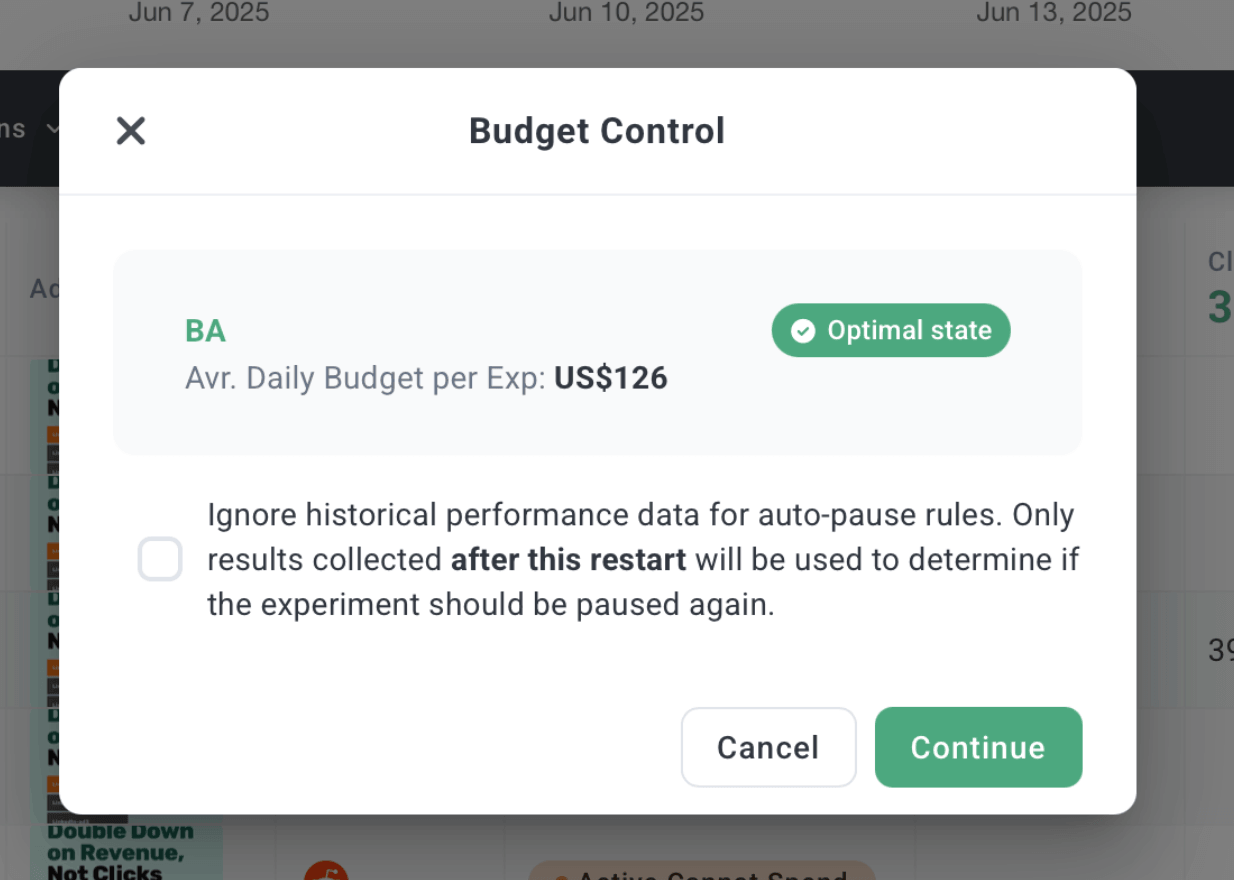 AUTO-PAUSE - Ignore Historical Stats