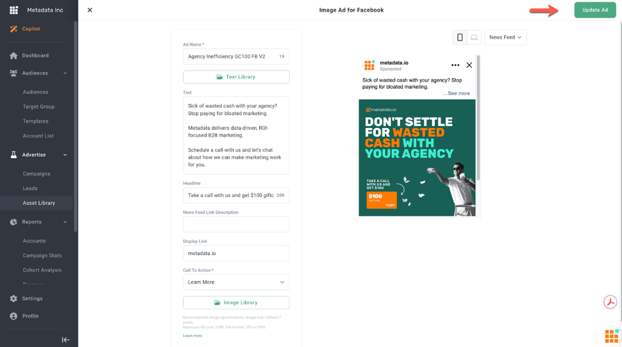 EDIT LIVE - Facebook Ads